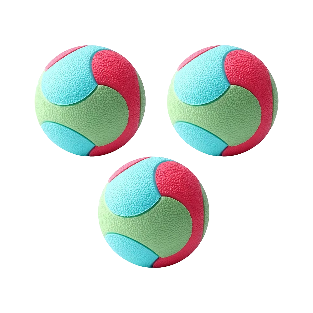 Spielzeugball für Haustiere – Farbblockierter, solider TPR-Ball