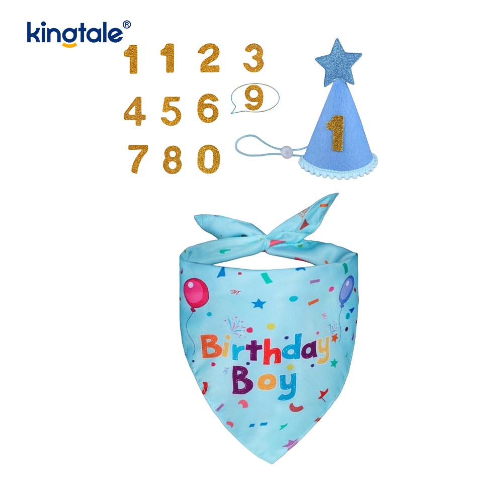 Haustier-Geburtstags-Bandana-Set