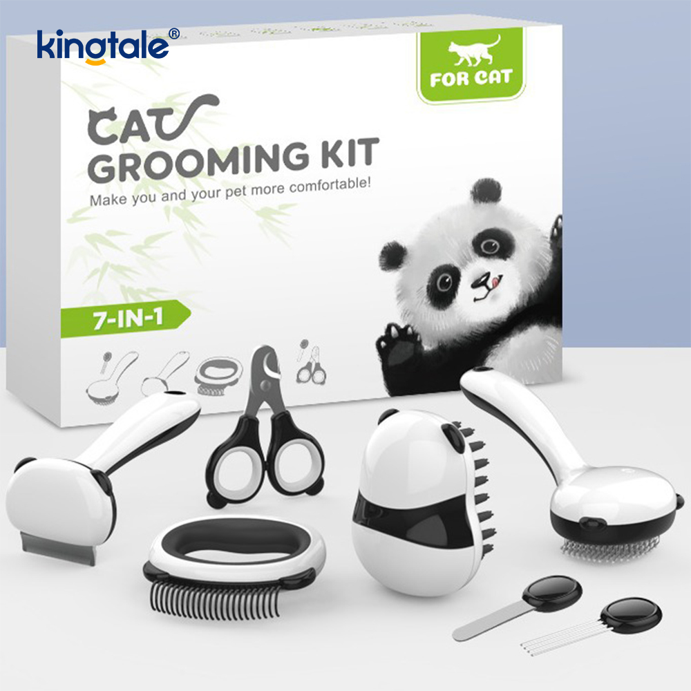 Reinigungsproduktset für Haustiere, Panda-Modell, Badebürste