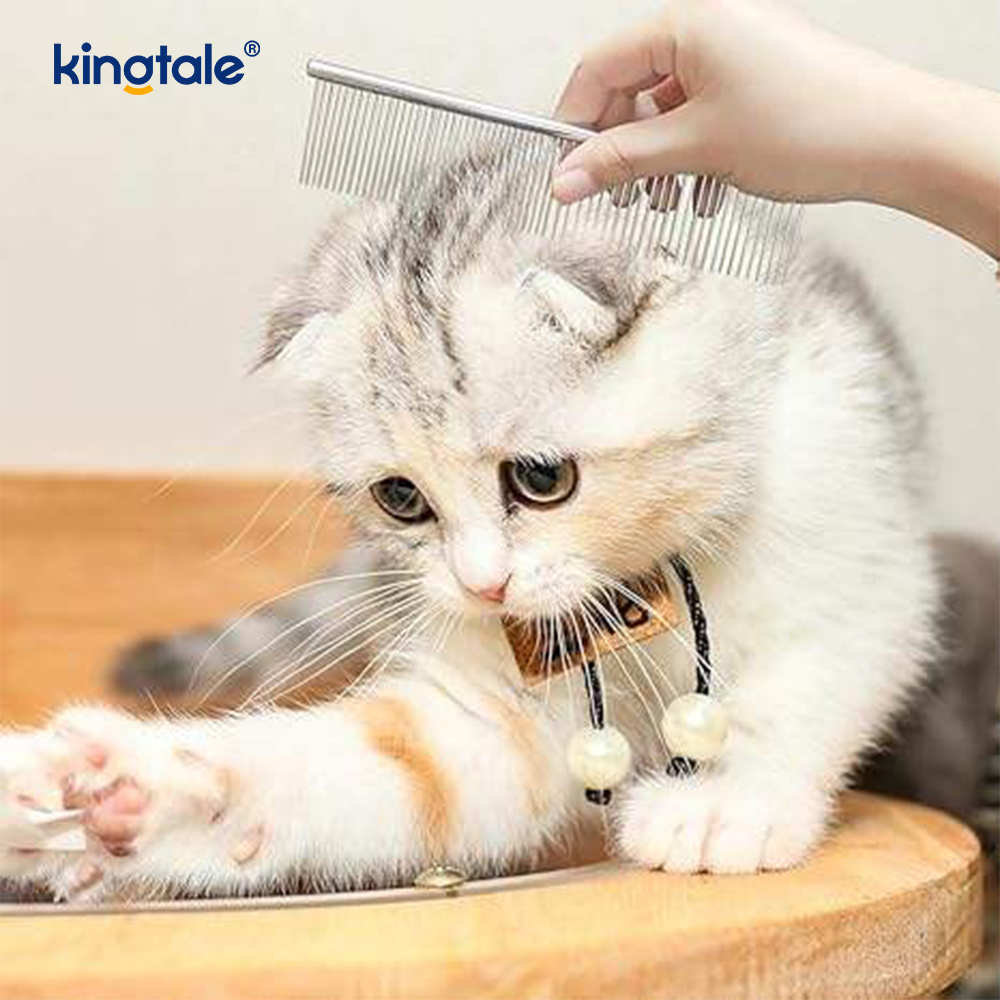 Edelstahl-Pflegekamm, Hundekämme für die Fellpflege, Metall-Katzenkamm zum Entfernen von Verfilzungen und Knoten