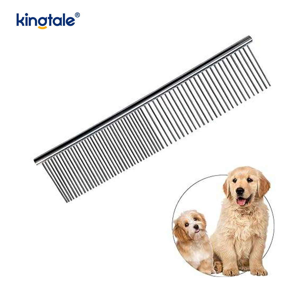 Edelstahl-Pflegekamm, Hundekämme für die Fellpflege, Metall-Katzenkamm zum Entfernen von Verfilzungen und Knoten
