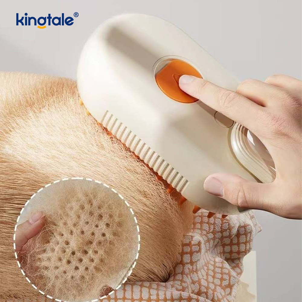 Katzen-Dampfbürste, 3-in-1, dampfende Haustierbürste, Silikon-Massage-Hundehaarentferner-Kamm