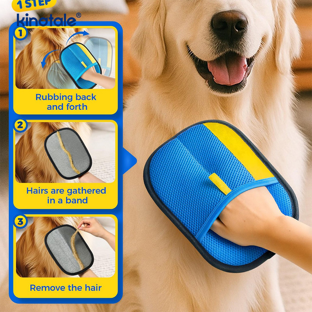 Handschuh zur Tierhaarentfernung für Katzen und Hunde Neu Pro Fünf-Finger-Handschuhe zur elektrostatischen Tierhaarentfernung