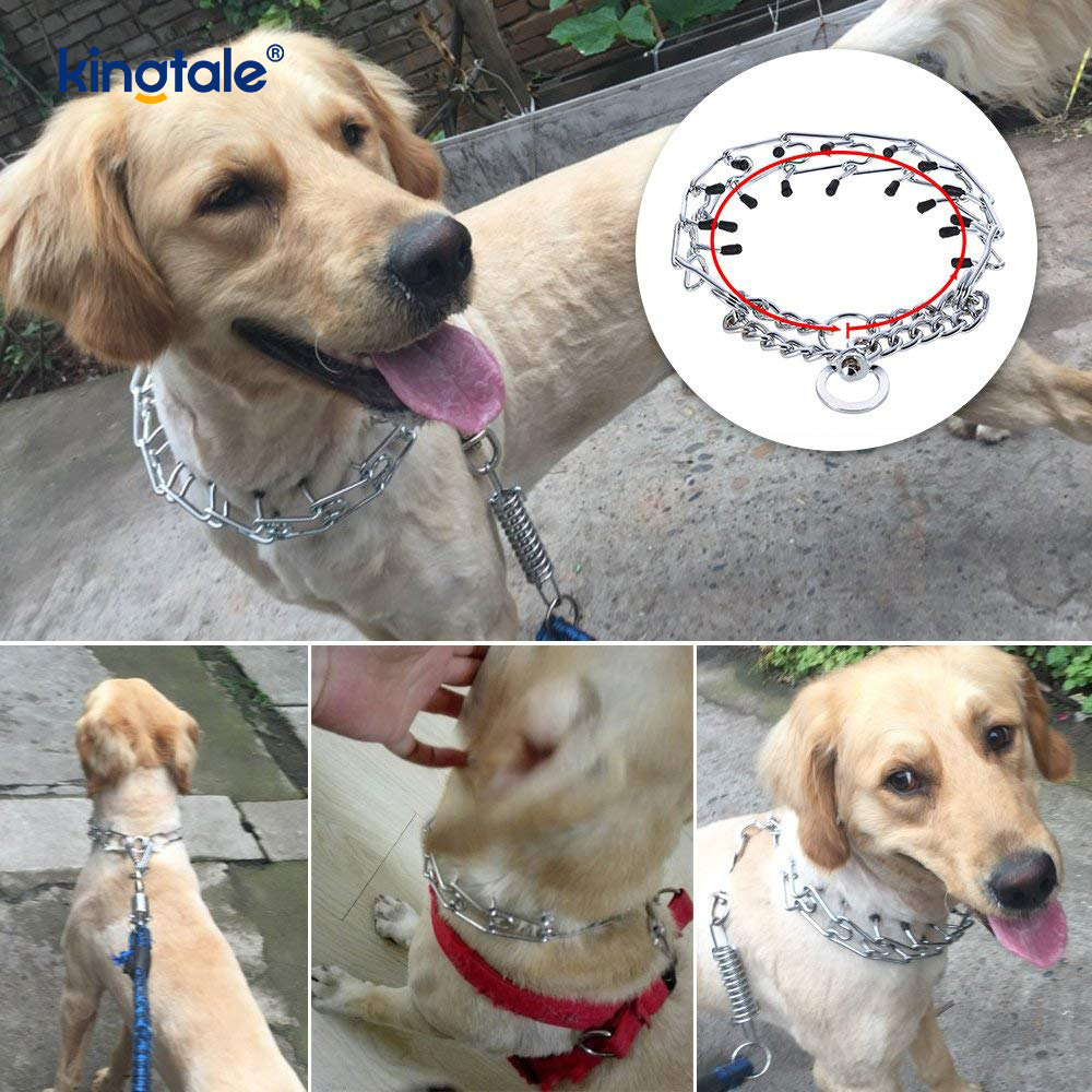 Pet Pinch Choke Collars Hundehalsband aus Karbonstahl mit Metallzinken