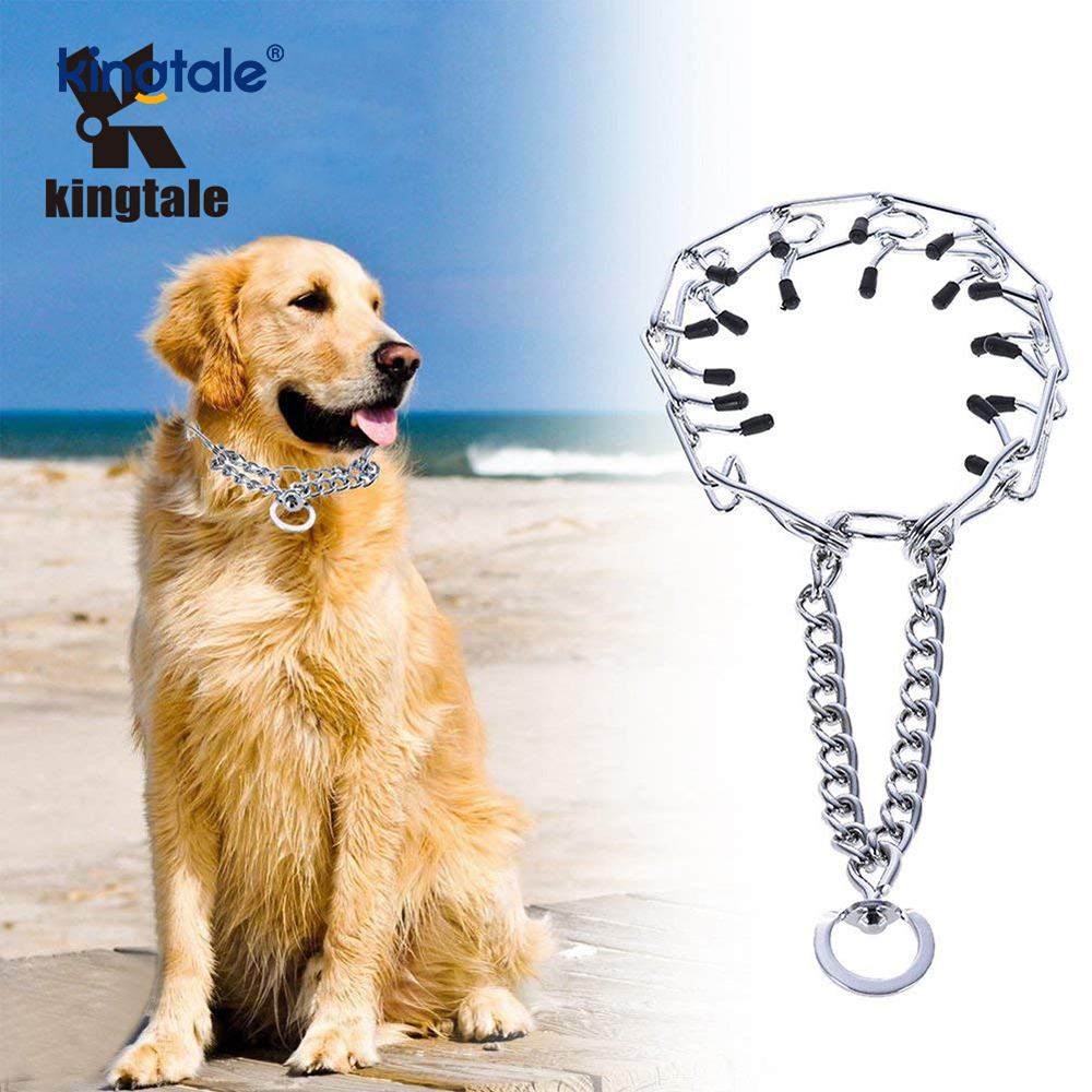 Pet Pinch Choke Collars Hundehalsband aus Karbonstahl mit Metallzinken