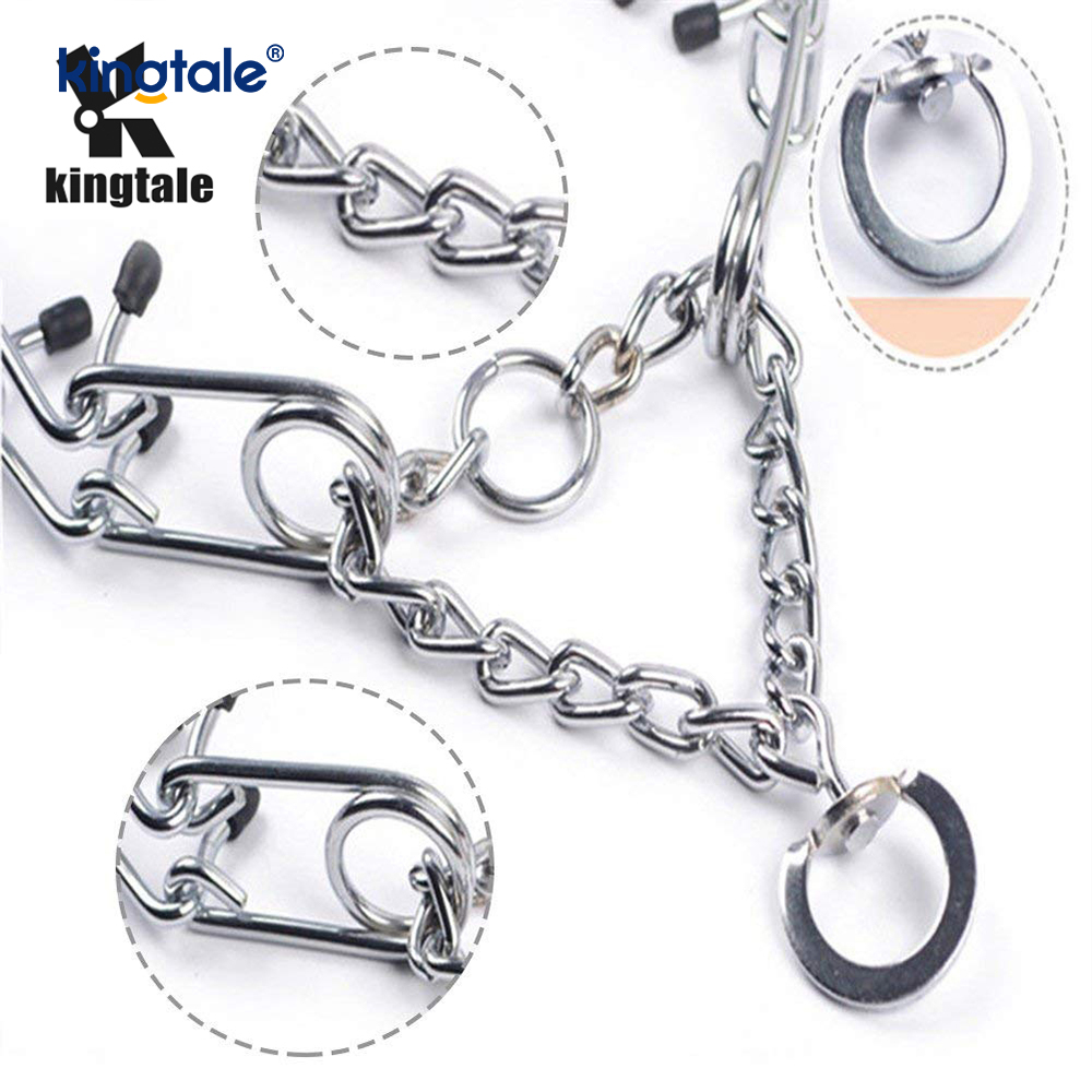 Pet Pinch Choke Collars Hundehalsband aus Karbonstahl mit Metallzinken