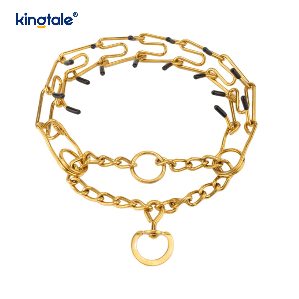 Pet Pinch Choke Collars Hundehalsband aus Karbonstahl mit Metallzinken
