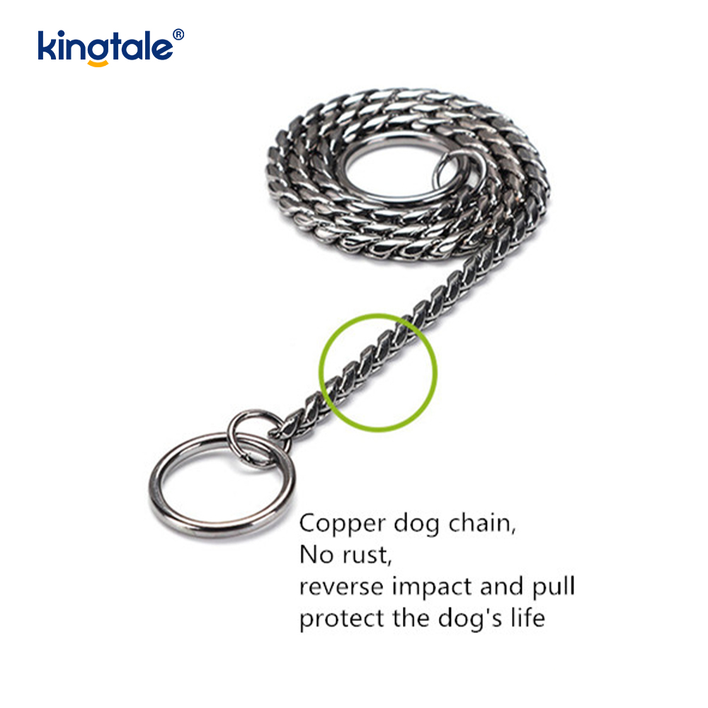 Schlangen-Hundekettenhalsband aus reinem Kupfermetall für kleine und mittelgroße Hunde