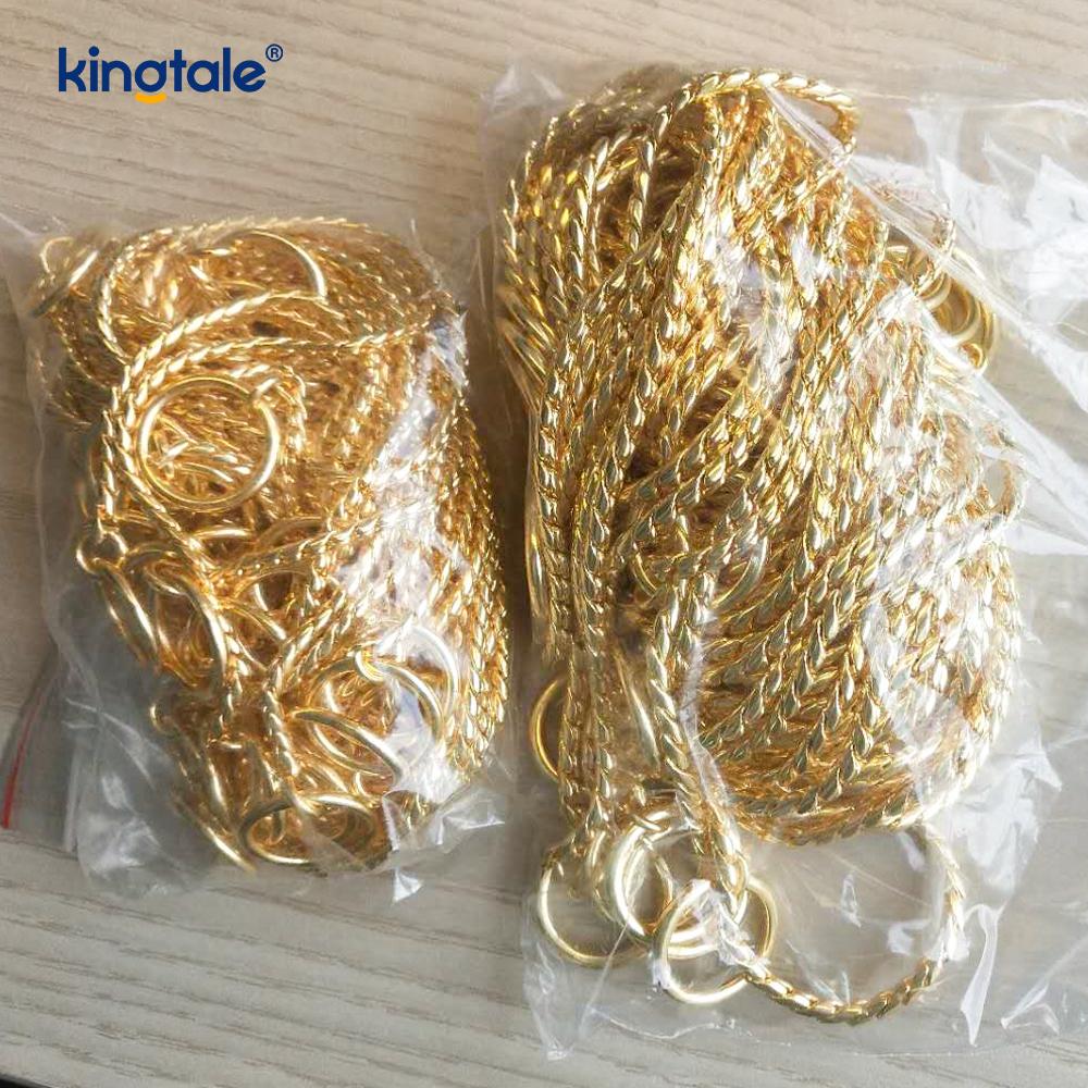 Schlangen-Hundekettenhalsband aus reinem Kupfermetall für kleine und mittelgroße Hunde