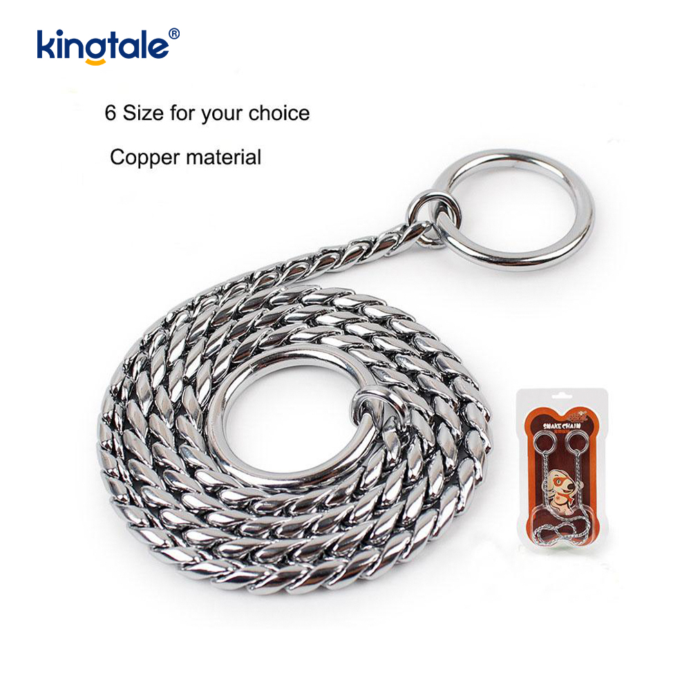 Schlangen-Hundekettenhalsband aus reinem Kupfermetall für kleine und mittelgroße Hunde