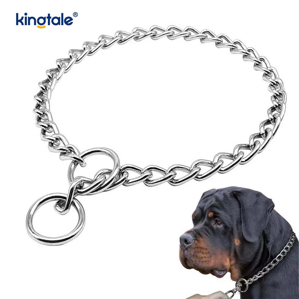 Metall-Trainingshalsband für Hunde, Slip-P-Kette, schwere Kette für Hunde