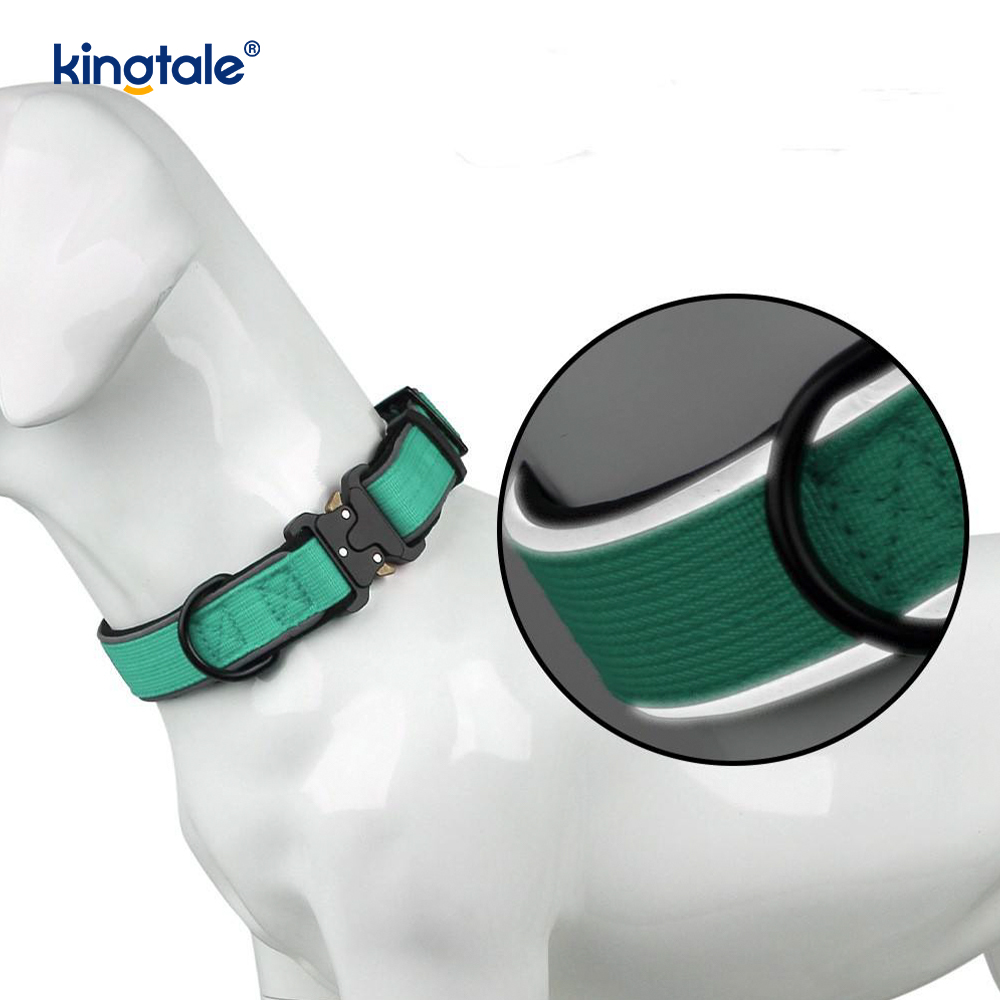 Schwere, verstellbare, reflektierende, taktische Hundehalsband-Schnalle für M-L-Hunde