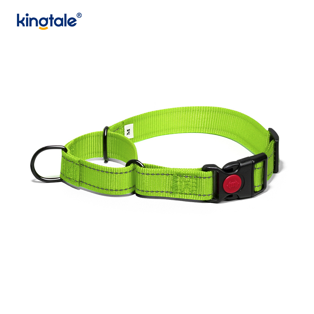 Kein Ziehen, reflektierendes, verstellbares Nylon-Martingale-Hundehalsband für kleine, mittelgroße und große Hunde