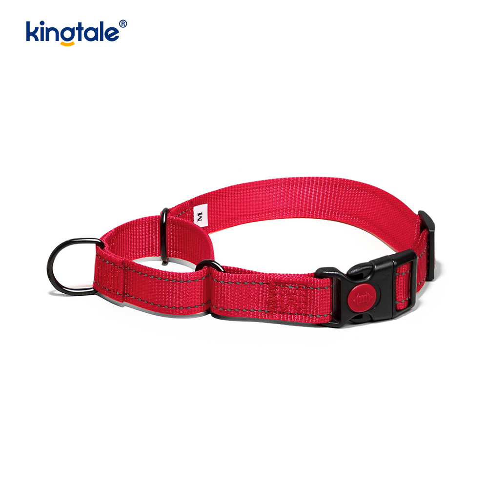 Kein Ziehen, reflektierendes, verstellbares Nylon-Martingale-Hundehalsband für kleine, mittelgroße und große Hunde