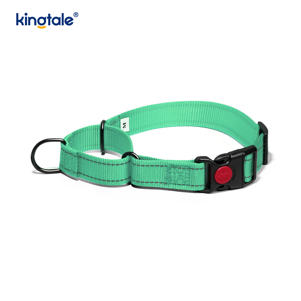 Kein Ziehen, reflektierendes, verstellbares Nylon-Martingale-Hundehalsband für kleine, mittelgroße und große Hunde