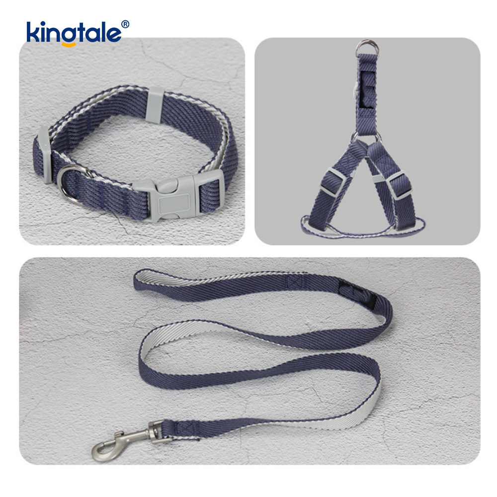 Personalisiertes OEM/ODM-Druckmuster-Hundegeschirr-Halsband-Leine-Set