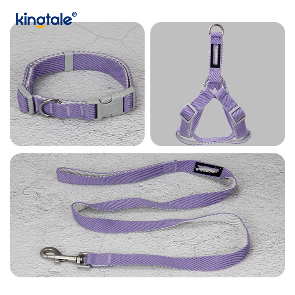 Personalisiertes OEM/ODM-Druckmuster-Hundegeschirr-Halsband-Leine-Set