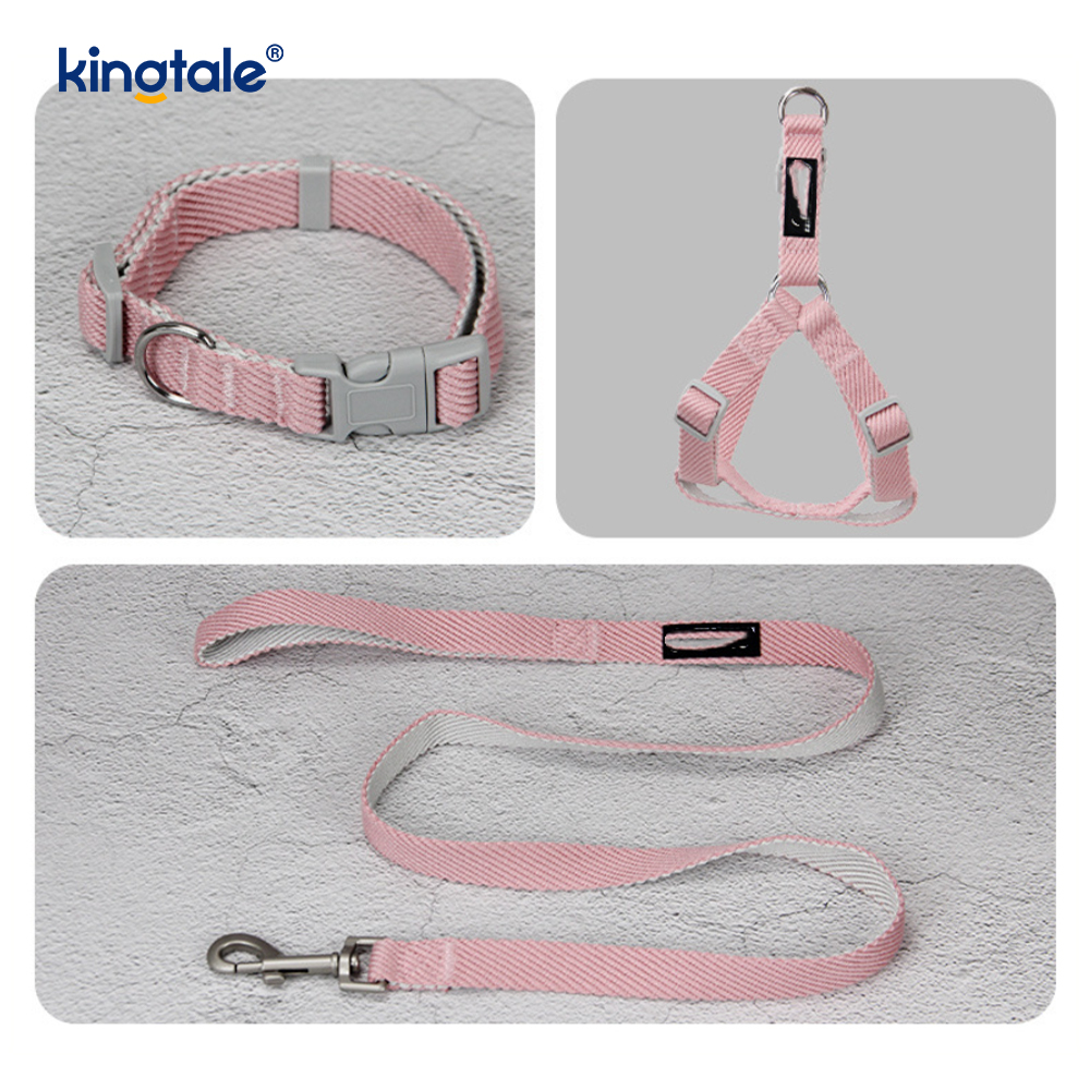 Personalisiertes OEM/ODM-Druckmuster-Hundegeschirr-Halsband-Leine-Set