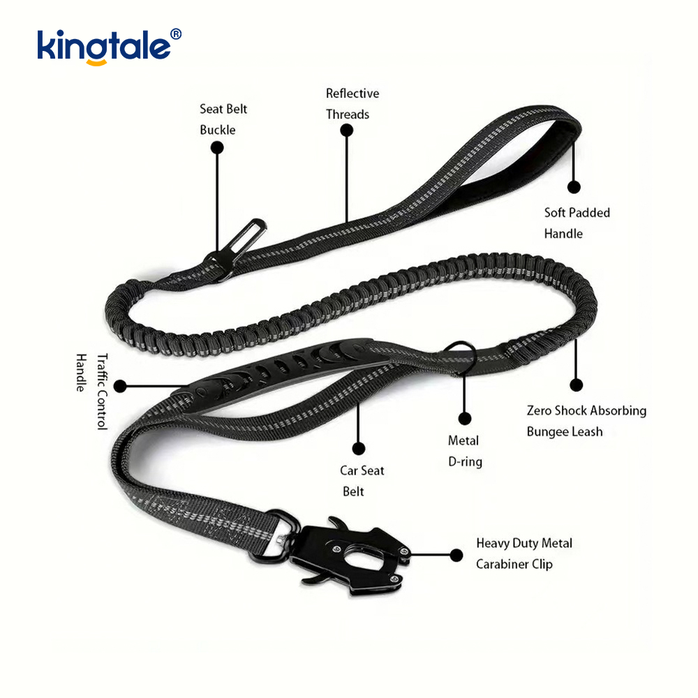 4-in-1-Hochleistungs-Hundeleine mit Autosicherheitsgurt und weich gepolstertem Griff 4-in-1-Hochleistungs-Hundeleine mit Autosicherheitsgurt und weich gepolstertem Griff
