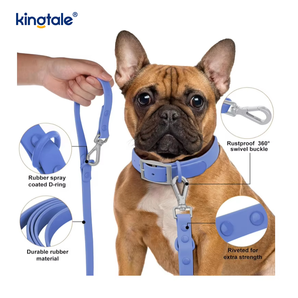 Maßgeschneidertes, modisches, leichtes, wasserdichtes PVC-Hundegeschirr mit Leine