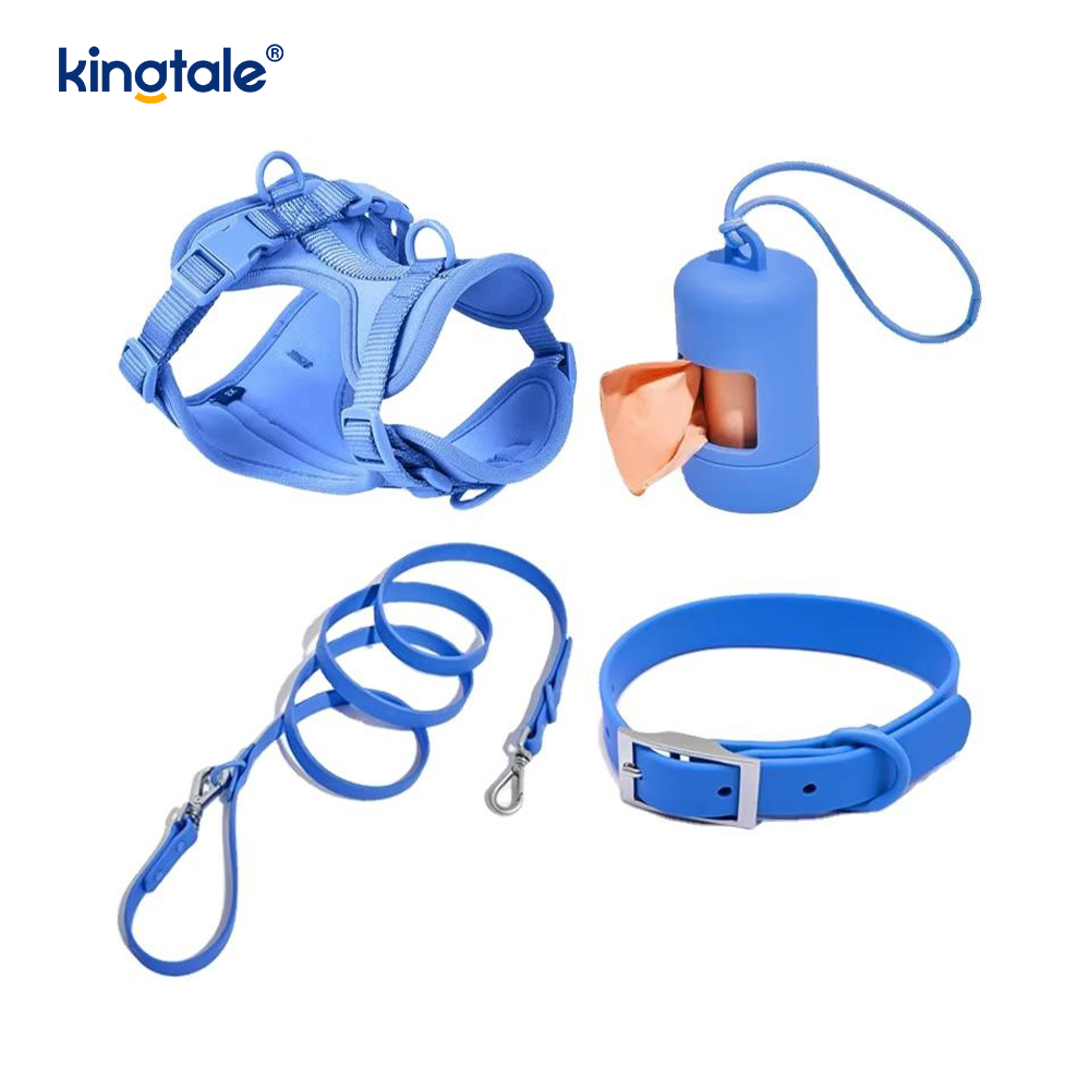 Maßgeschneidertes, modisches, leichtes, wasserdichtes PVC-Hundegeschirr mit Leine