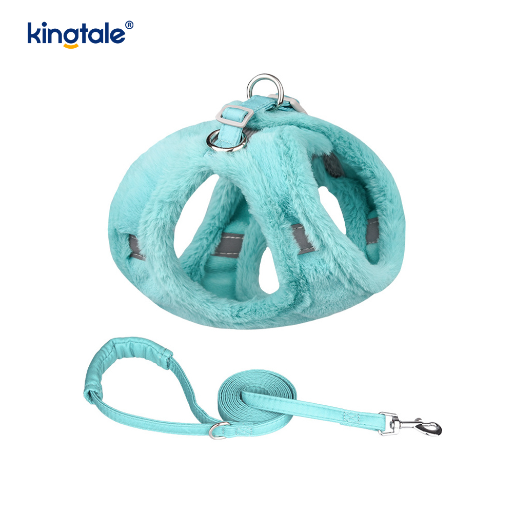 Plüsch-Haustier-Hundegeschirr-Leine-Set Herbst-Walking-Hundegeschirr-Weste