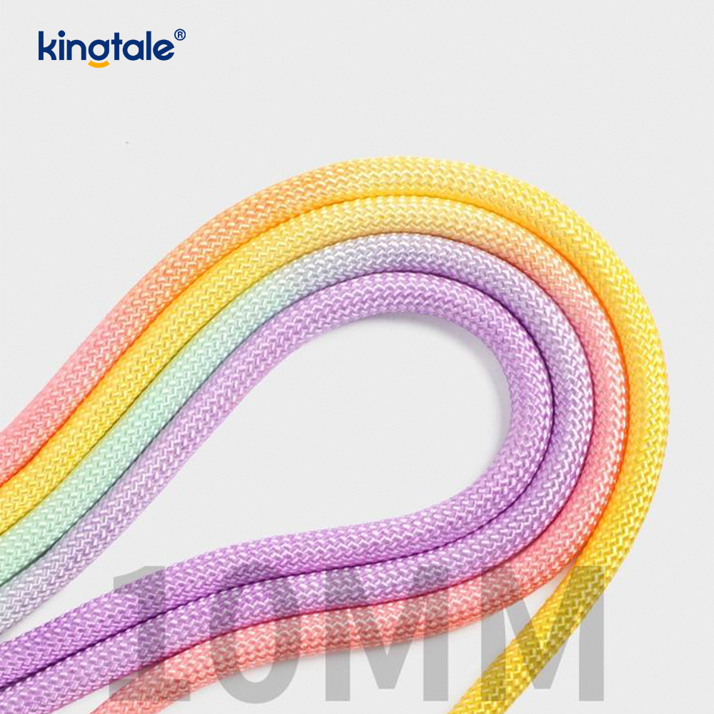 Kein Ziehen, langlebige, verstellbare Nylon-Doppelgriff-Bunte Hundeleine