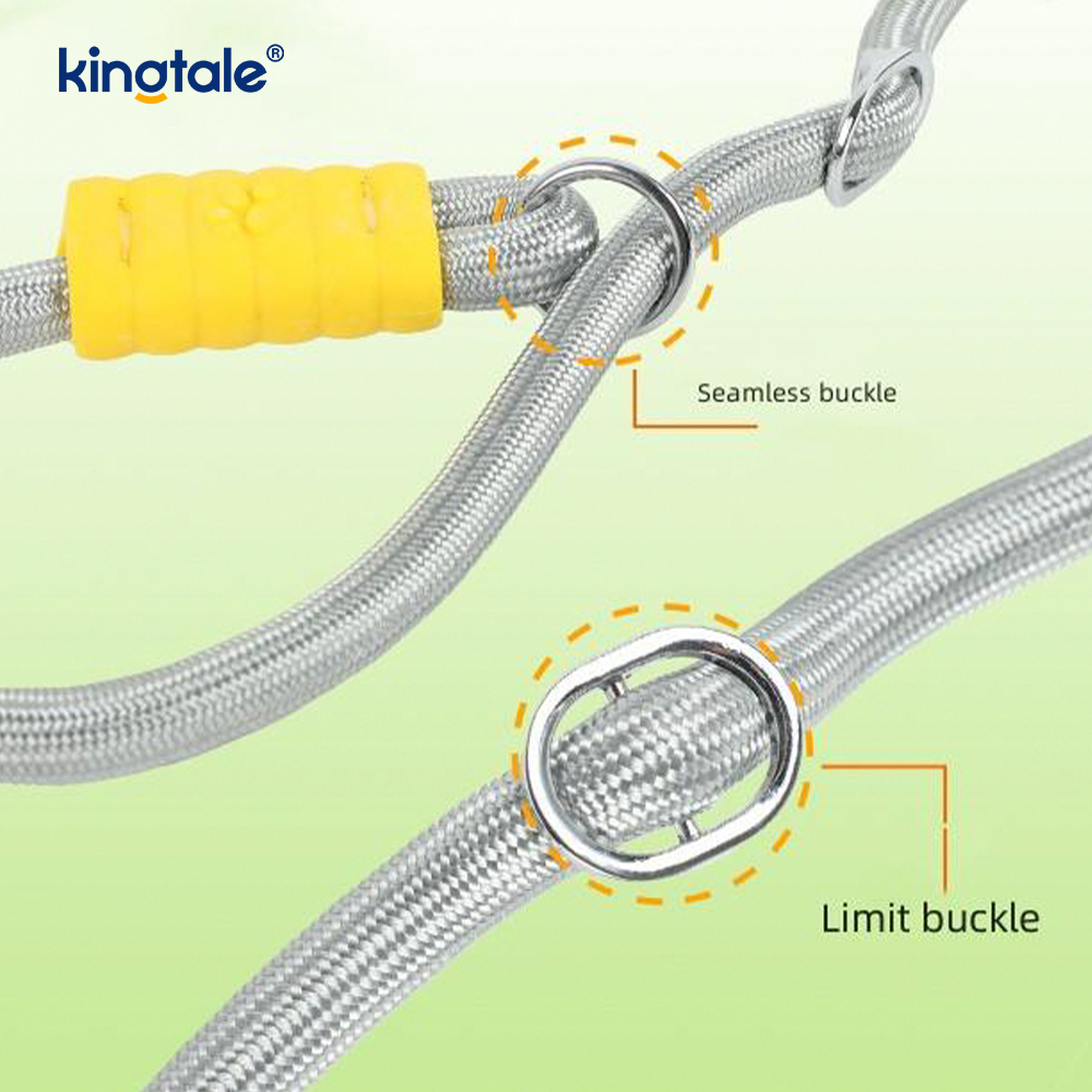 Kein Ziehen, langlebige, verstellbare Nylon-Doppelgriff-Bunte Hundeleine