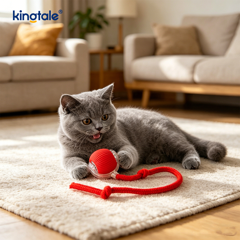 Automatischer Katzenspielzeugball mit automatischer Hindernisvermeidung