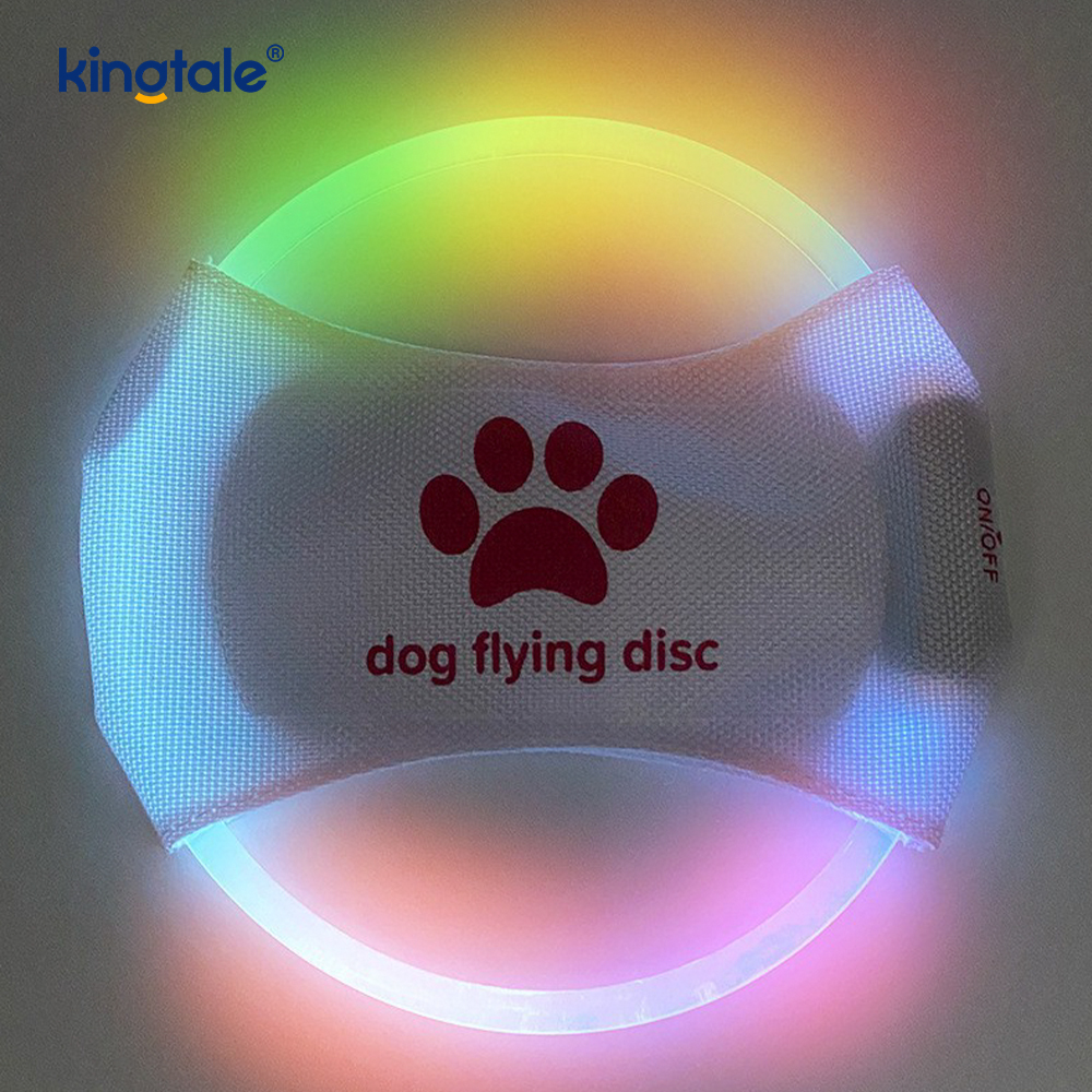 LED-aufladbares, leuchtendes Frisbee-Trainingsspielzeug für Hunde
