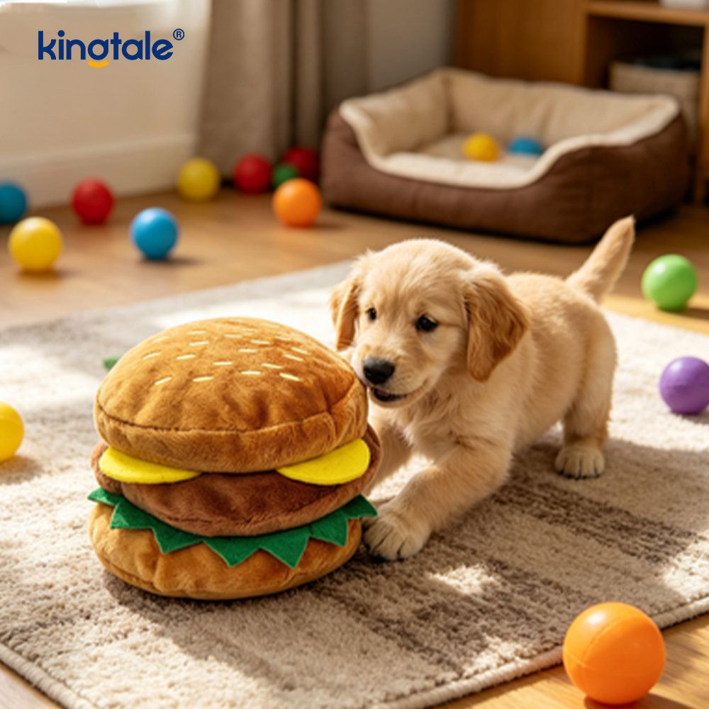 Essen schreiendes Spielzeug Hamburger, Pommes Frites, Hühnerbein für Katze und Hund