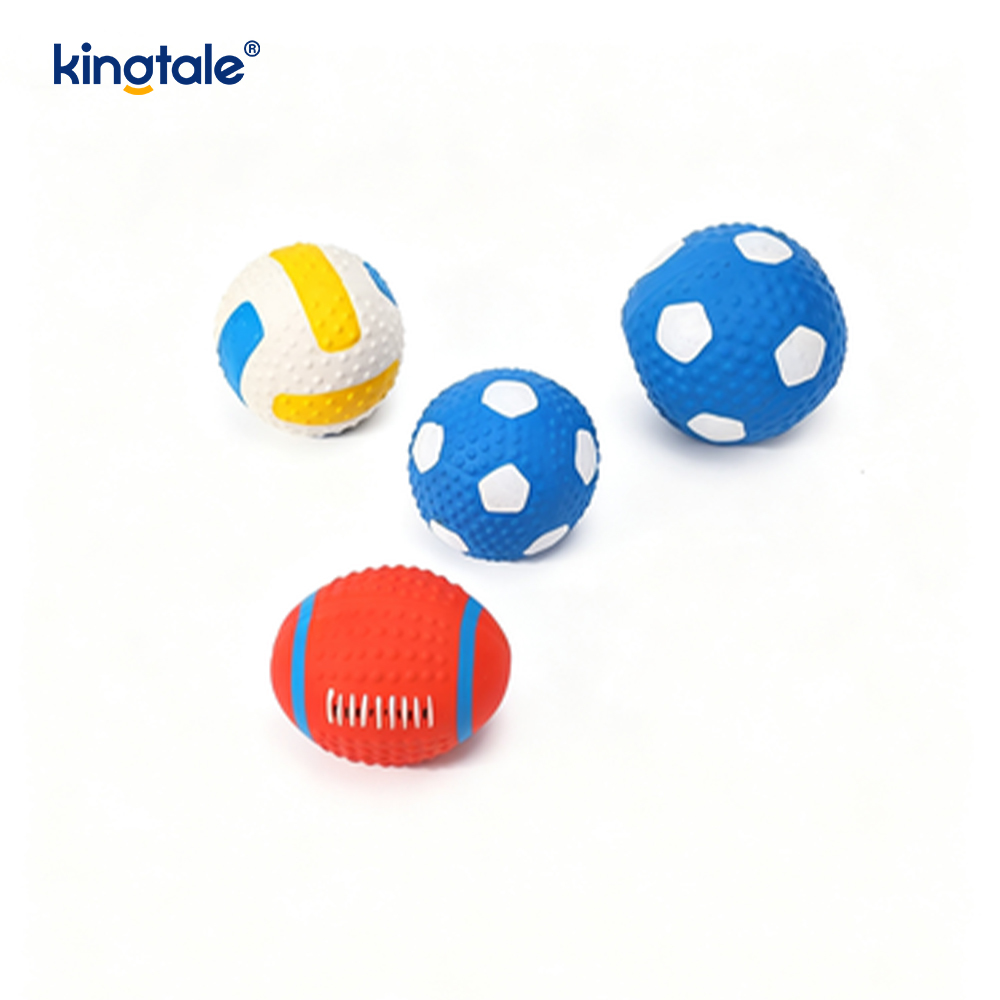 Latex-Quietschspielzeug für Haustiere (Fußball, Fußball, Volleyball)