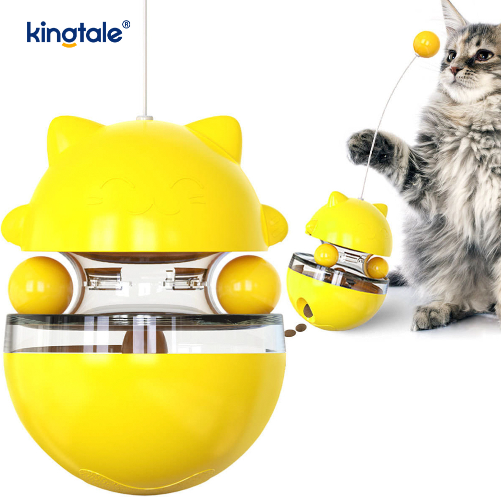 Interaktives Katzenspielzeug: Der Tumbler neckt die Katze und verpasst den Ball. Neues Katzenspielzeug