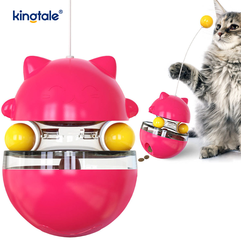 Interaktives Katzenspielzeug: Der Tumbler neckt die Katze und verpasst den Ball. Neues Katzenspielzeug