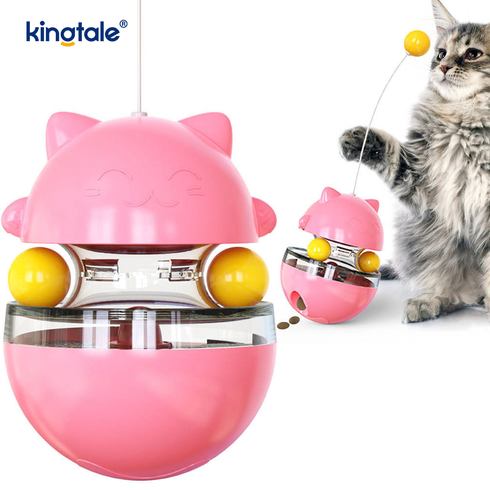 Interaktives Katzenspielzeug: Der Tumbler neckt die Katze und verpasst den Ball. Neues Katzenspielzeug