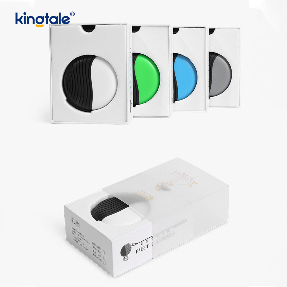 Um 360 Grad einziehbare Doppel-Hundeleine mit LED-Licht