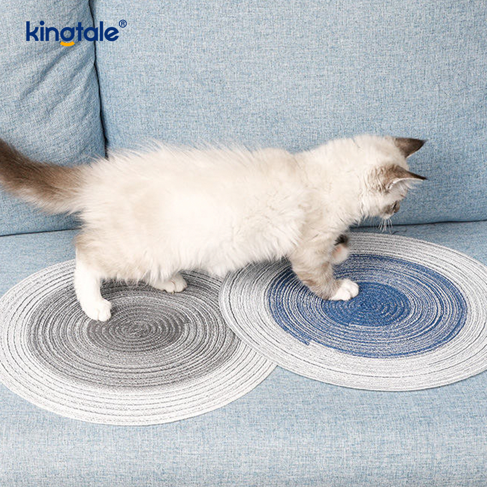 Natürliche Sisal-Katzenkratzmatte, horizontaler Katzenboden-Kratzunterlage-Teppich