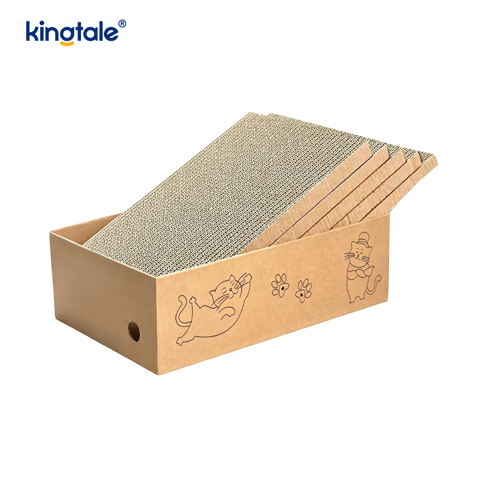 5 Packungen in 1 Katzenkratzpad mit Box, geeignet für Katzen