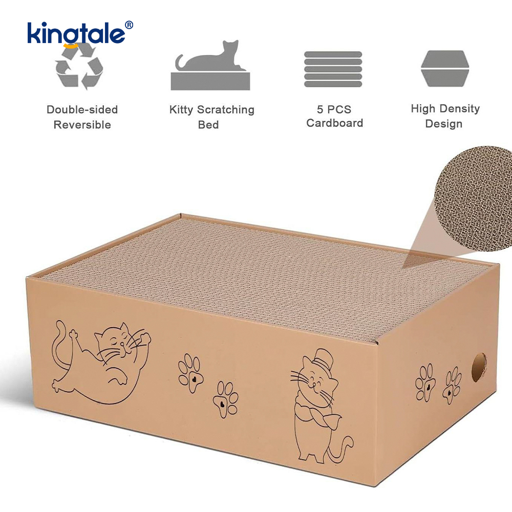 5 Packungen in 1 Katzenkratzpad mit Box, geeignet für Katzen