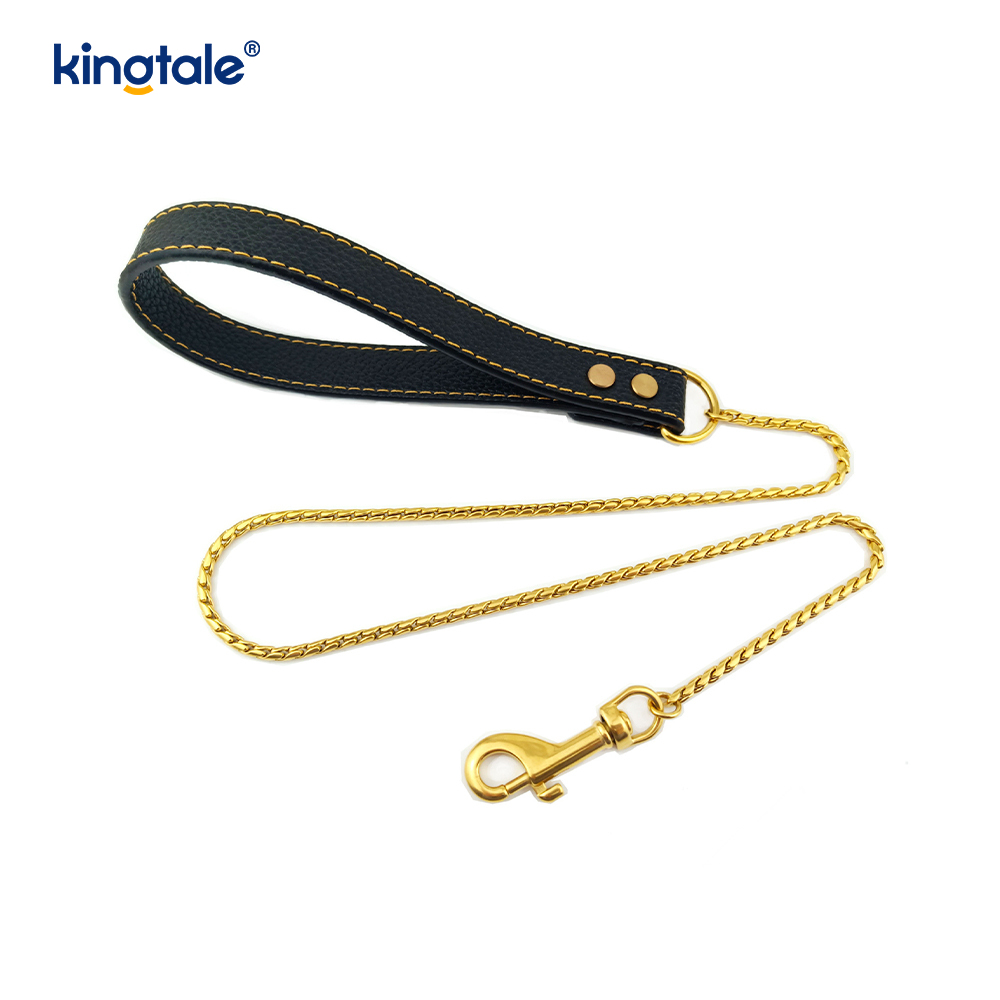Strapazierfähige Hundeleine mit Kette aus Metall, mehrfarbig, für Hunde