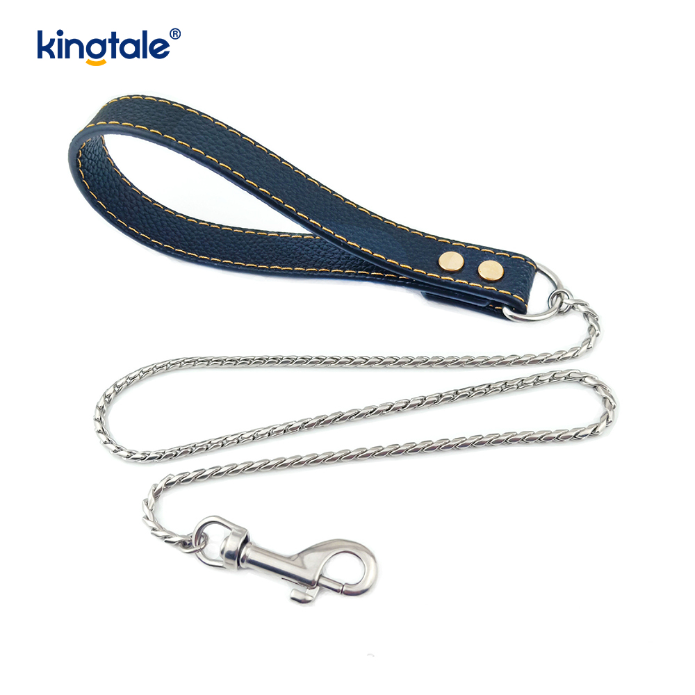 Strapazierfähige Hundeleine mit Kette aus Metall, mehrfarbig, für Hunde