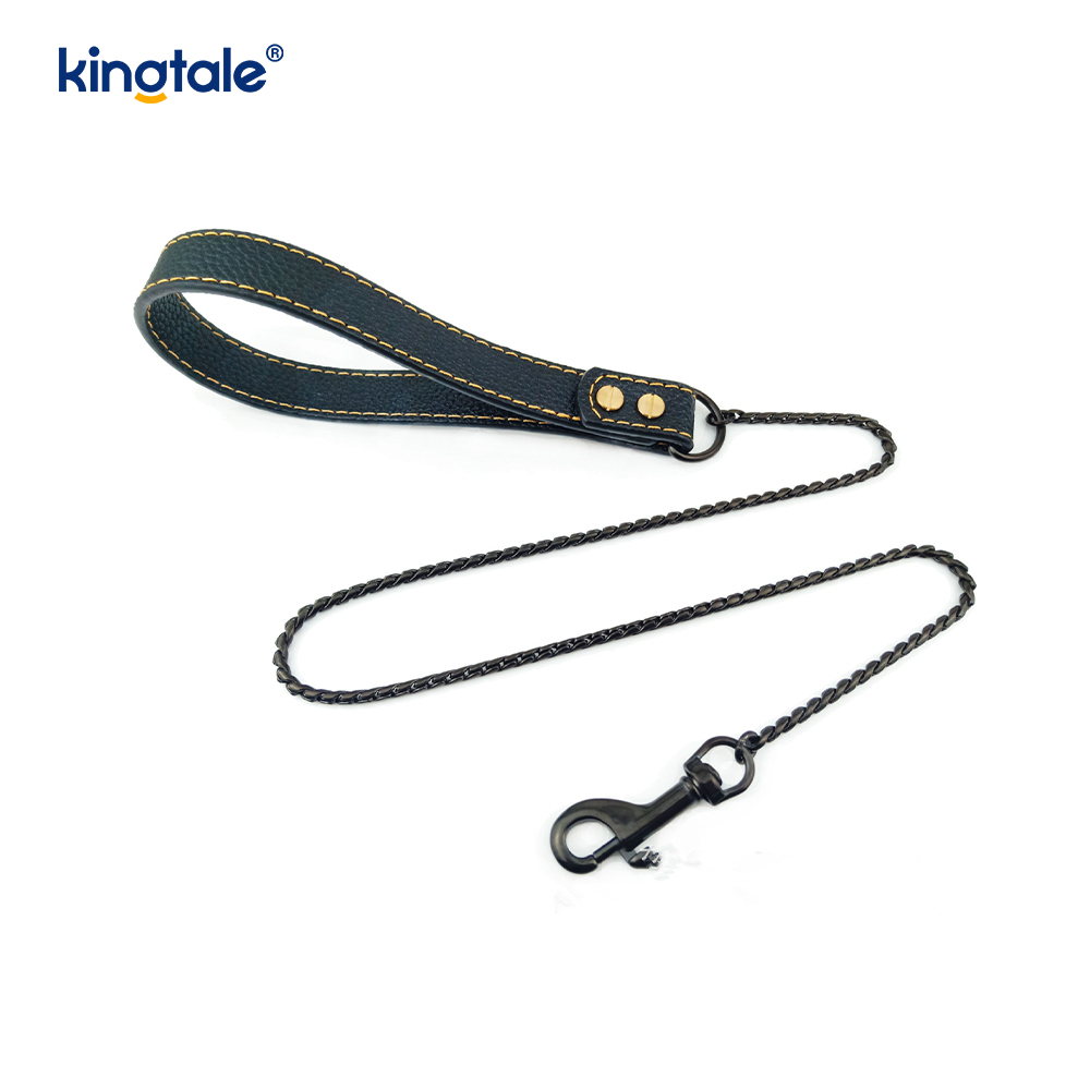 Strapazierfähige Hundeleine mit Kette aus Metall, mehrfarbig, für Hunde